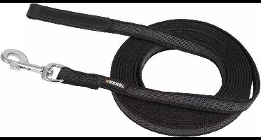 Kerbl - Hondenriem - 5 - m - rubber - zwart - 81044