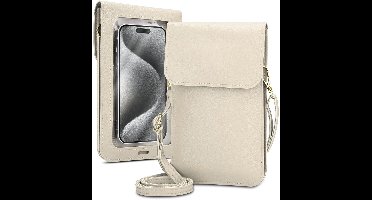 Mobielhoesje geschikt voor Samsung Galaxy A10 in WIT Etui Case Cover Handtas voor dames