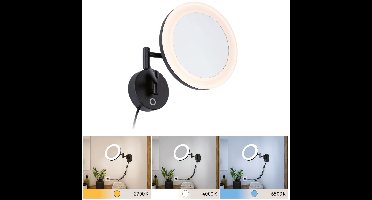 LED-cosmeticaspiegel Masua IP44 White Switch 55lm 230V 4W Zwart mat