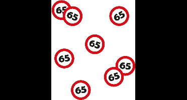 verkeersborden versiering | Traffic sign | Confetti | 65 jaar