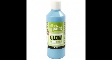 Glow in the dark, lichtblauw, 250 ml