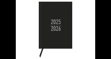 Kangaro agenda 2025/2026 - formaat A6 - zwart - met leeslint - K-23907