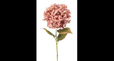 Emerald - Kunstbloem Hortensia XL 90cm oudroze - Kunstplant voor binnen