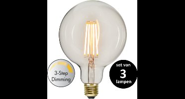 3 standen G125 Globelamp - 6.5W - set van 3