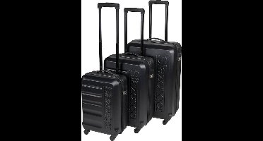 Slazenger 3-Delige Kofferset inclusief Handbagage - 88L, 55L, 33L - Met Cijferslot - Zwart