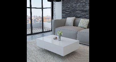 vidaXL - Salontafel - hoogglans - wit