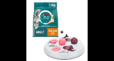 Combideal - Trixie Cat Activity Flip Board + Purina One Ad Kip Volkoren Graan 7.5 KG