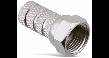 Schroef F-connector voor 6,5mm kabel / recht
