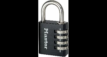 MasterLock Hangslot - Cijferslot - Massief Aluminium - Zwart - 40 mm - 7640EURDBLK