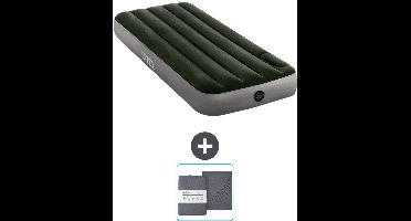 Intex Luchtbed - 1-Persoons - 76 x 191 x 25 cm - Groen - Inclusief en Hoeslaken