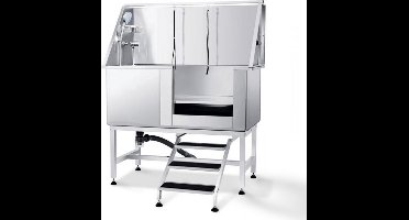 Hondenverzorgingskuip - hondenverzorgingstafel - 127 cm - RVS - Linkerdeur - Max. 150 kg