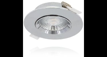 Profolux LED inbouwspot - chroom 6W - dimbaar - IP44 - 440 lumen