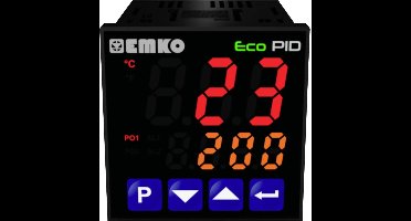 Emko ecoPID.4.5.1R.S.0 Temperatuurregelaar Pt100, J, K, R, S, T, L -199 tot +999 °C Relais 5 A, SSR (l x b x h) 90 x 48
