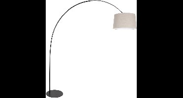 Anne Lighting - vloerlamp - Curve - grijs zwart - metaal - booglamp - E27 - 4258ZW