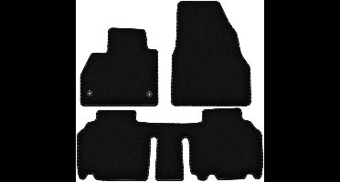 BASIC zwarte velours matten voor: Mercedes Citan combivan (2012-)