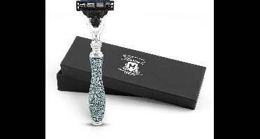 Haryali London 3-bladig scheermes voor mannen en vrouwen - Metallic scheermes voor lichaam en gezicht - Vintage scheermes voor mannen - Herbruikbaar scheermes - Antiekgrijs