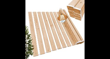 Rolrooster 80x210 cm - 22 latten - extra sterk lattenrooster van massief hout - belastbaar tot 250 kg - rolrooster voor eenpersoonsbed of tweepersoonsbed