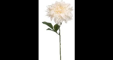 Emerald - Kunstbloem Dahlia crème/roze 60cm - Kunstplant voor binnen