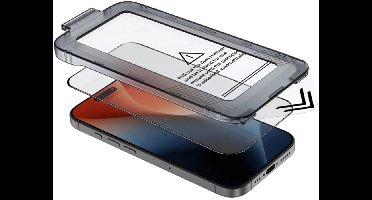 Screenprotector van gehard glas voor iPhone 16 Pro - helder glas - 9H krasbestendig - met installatiekit