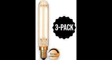 3-Pack | Filament Staaflamp - E14 - 2.5W - Super Warm Wit <2200K - Dimbaar
