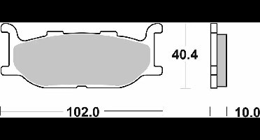 Plaquette de frein SBS pour Moto Yamaha 1600 Wild star 1999 à 2002 VP081 / AV Neuf