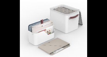 Rotho My paper organizerset, documenten organizer en archief 2 in 1. Wit met blauwe inleggers. Geschikt voor A4 formaat