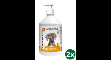 2x500 ml Biofood vloeibaar schapenvet met zalmolie