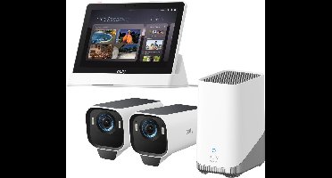 eufy Security eufyCam S3 Pro MaxColor Vision 4K 2-Cam Set inclusief Homebase 3 + Smart Display E10 - Bundelvoordeel