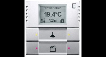 ABB Busch-Jaeger KNX Bedienelement 2/4v met RTR pure-rvs 6128/28-866 2CKA006134A0325