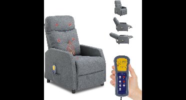 Massagestoel Shiatsu - Massagekussen - Massage Apparaat - Grijs