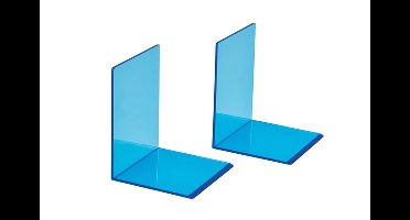 Boekensteun maul 10x10x13cm acryl neon blauw | 10 stuks