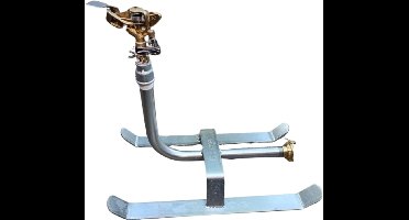 Deltaline sproeislede, max 12 meter straal, , gegalvaniseerd, 1/2 " met sector sproeier Vyr 50 messing volledig gemonteerd en getest op 4 bar