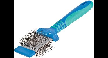 Dubbelzijdige Borstel VIVOG - Buigbaar Blauw S - Flexibele en Stevige Pennen, Ergonomisch Handvat