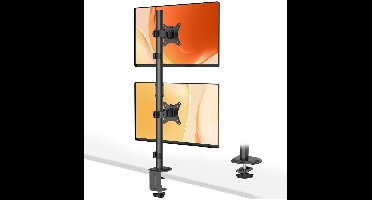 Monitor Arm 2 Schermen - Standaard - Verhoger - Zwart