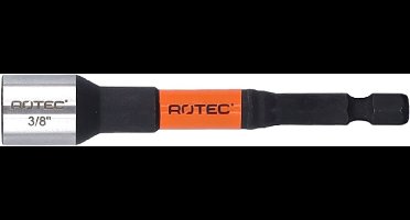 Rotec dopsleutel, E6.3 / 1/4 bitopname, magnetisch, SW7x80