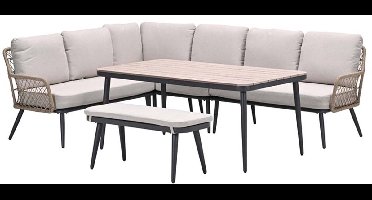 Wicker lounge-diningset Allasio - 9 persoons - Garden Impressions