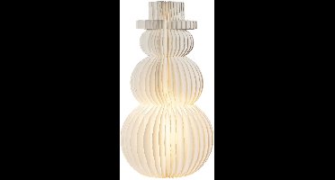 Star Trading White Paper Snowman, uitwaaierend, geschikt voor E14-fittingen, opvouwbaar, H 50 cm, Ø 25 cm