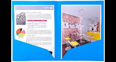 Exacompta 10x ROCK''S 210 - Pak van 25 mappen met dubbele klep A4 of A3 - Blauw - 415002E