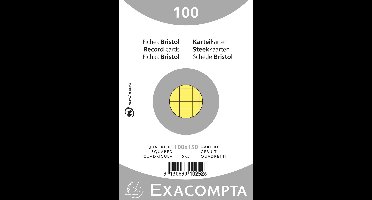 Exacompta 40x Pak 100 steekkaarten onder krimpfolie - Bristol geruit 5x5 niet geperforeerd 74x105mm - Geassorteerd - 10252E