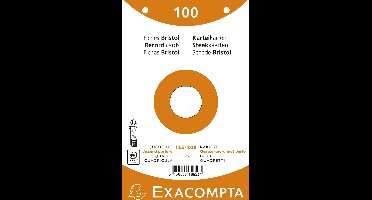 Exacompta 12x Pak 100 steekkaarten in folie - bristol geruit 5x5 geperforeerd - 125x200mm - Geassorteerd - 10653E