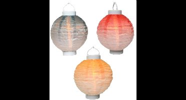 3 Stuks - Solarlamp - Solar Lantaarn - Met Vlam Effect En schemerschakeling - Ø20XH23CM - 3 Kleuren
