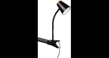 REALITY PONGO - Klemlicht - Zwart - incl. 1x SMD 4,5 W - Flexibel - LED-printplaat met hoog voltage - Niet dimbaar - Klemlamp