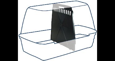 Duvo+ Transportbox Scheidingswand Voor Art 114004 - Transportkooi - 60cm x 65cm x 1.5cm - Zwart