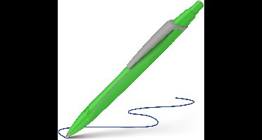 Schneider balpen Reco - neon groen - schrijfkleur: blauw - S-131924
