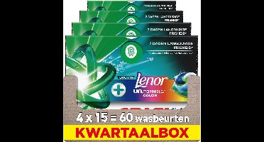 Ariel 4in1 Wasmiddel Pods Color Lenor Unstoppables - 4 x 15 stuks