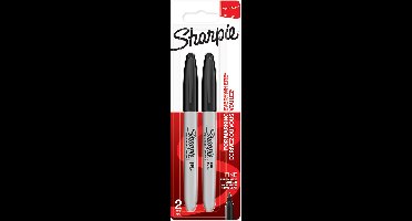 Sharpie-permanentmarkers | Fijne punt | Zwarte inkt | 2 stuks