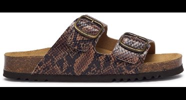Scholl Sandalen Josephine 2 Riemen Synthetische python Vrouwen - Bruin