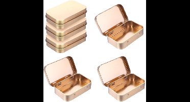 Boraboi® Compacte Roségouden Metalen Opbergdozen met Deksel voor Diverse Gebruiken
