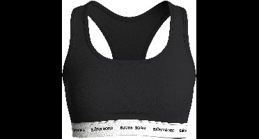 Björn Borg Logo Soft Sporttop Dames - Sportbeha Vrouwen - Katoen - Zwart - Maat XXL