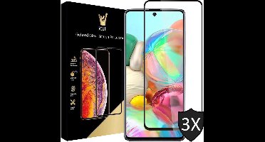 Screenprotector geschikt voor Samsung A71 - 3x FullGuard Screen Protector